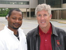 A.D. Terry Smith and Coach Pete Carroll.  Click here to see the Photo gallery from USC coach Carroll's visit