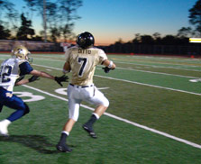 Jon Ditto catches a pass for a 45 yard gain