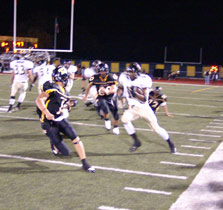 Safety Brandon Livsey #18 returns an Interception.  Livsey had two INT's in the game - giving him 7 on the season.