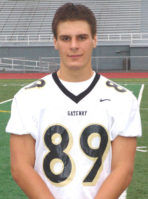 Loran Sekely - punter / tight end / linebacker for the Gateway High School Gators Football team.